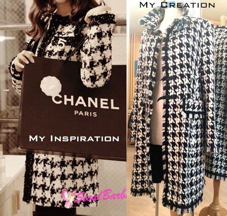 chanel s s 2018 twill houndstooth coat